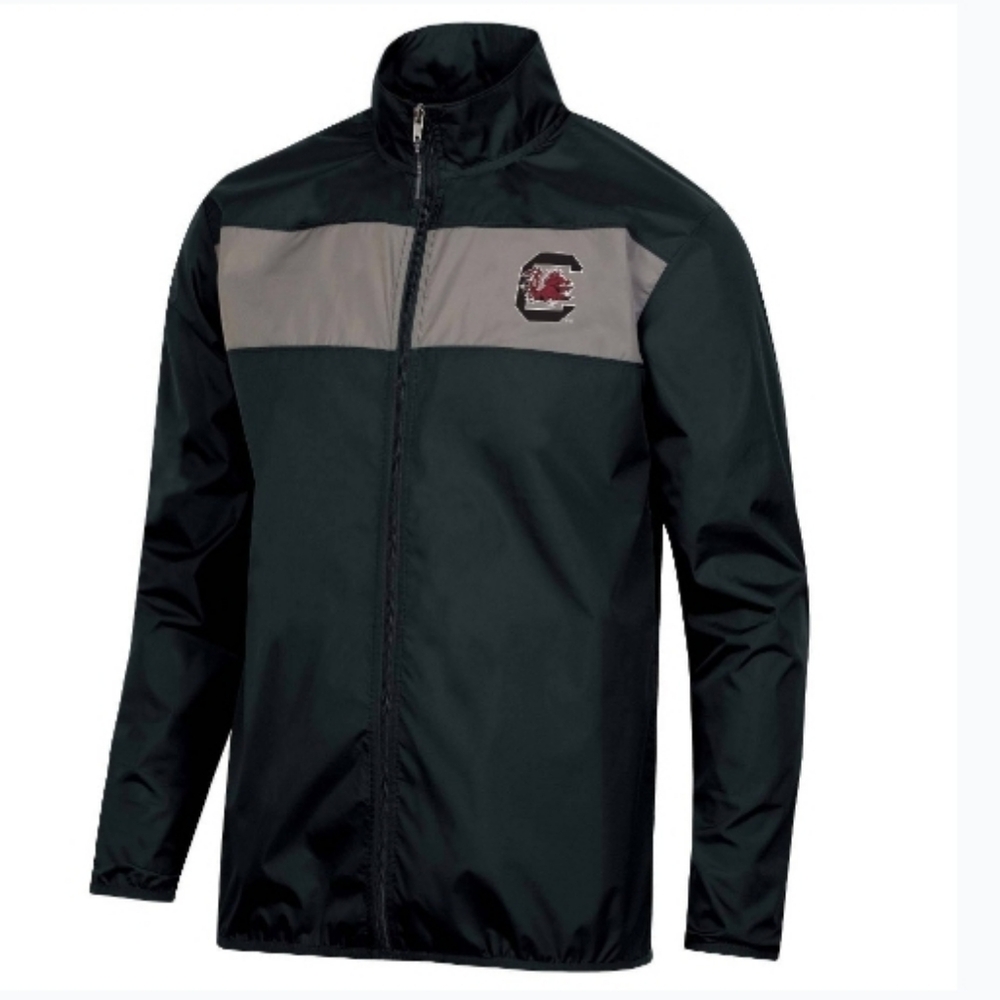 Rivalry Threads Men's Windbreaker Jacket - Black and Gray